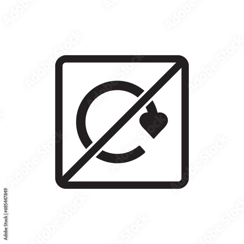 don't recycle icon symbol sign vector