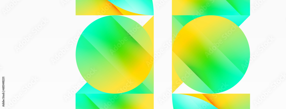 Serene gradient template. Circles and triangles mingle in minimalist perfection. Gentle fusion of forms and hues creates balanced yet captivating backdrop, embodying modern sophistication Serene gradient template. Circles and triangles mingle in minimalist perfection. Gentle fusion of forms and hues creates balanced yet captivating backdrop, embodying modern sophistication