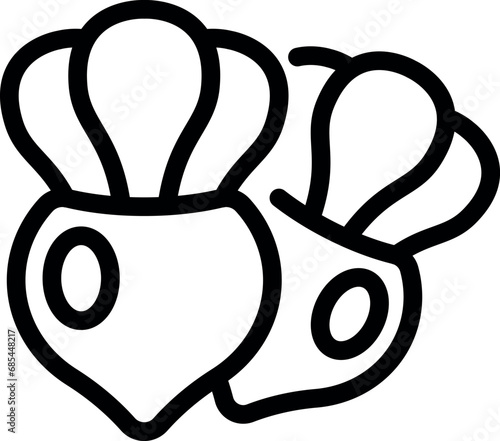 Turnip beetroots icon outline vector. Diet botanic vegetable. Garden fresh veggies