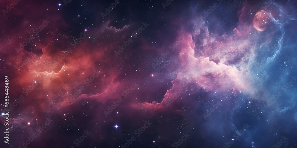A vibrant and star-filled galaxy A tapestry of stars illuminated by the ethereal nebula in space star of space  AI Generative