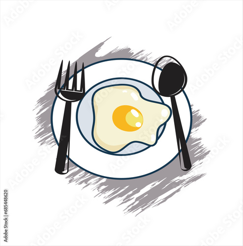 fried egg illustration