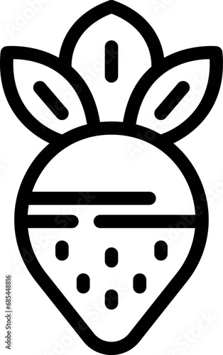 Nutritional turnip icon outline vector. Dietary food culinary. Botanical farmland crop
