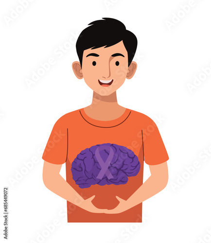 epilepsy day man and brain