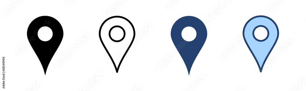 Pin icon vector. Location sign and symbol. destination icon. map pin Pin icon vector. Location sign and symbol. destination icon. map pin