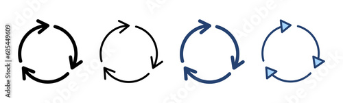 Recycle icon vector. Recycling sign and symbol.