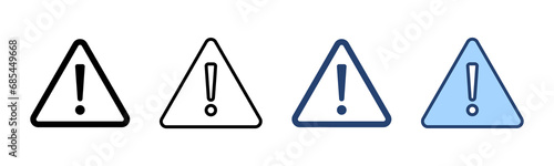 Exclamation danger icon vector. attention sign and symbol. attention sign