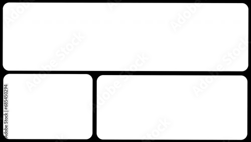 Triple Film Split Screens 4K Video Overlay