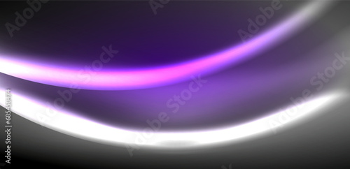 Neon-lit waves surge across background, mesmerizing dance of luminescence and motion. Dynamic backdrop captures essence of energy and modern aesthetics