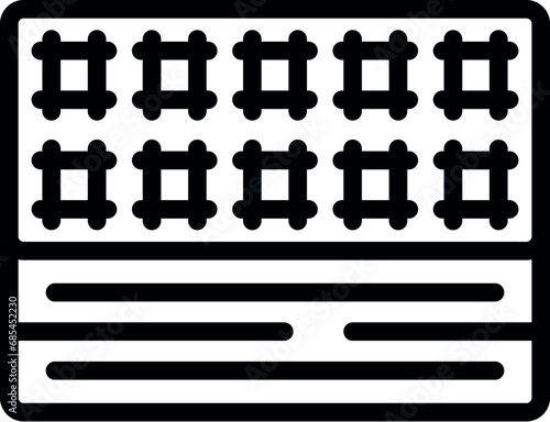 Wafer icon outline vector. Sweet dessert cookie. Pastry food candy