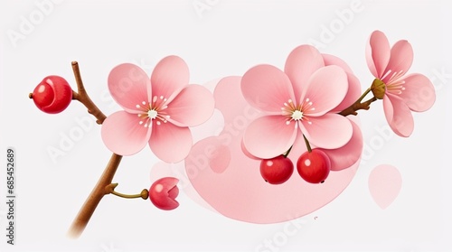 Wallpaper Mural Colorful flowers with  leaves floral Clipart, high quality resolution, beautiful flowers, 3d  design. 


 Torontodigital.ca