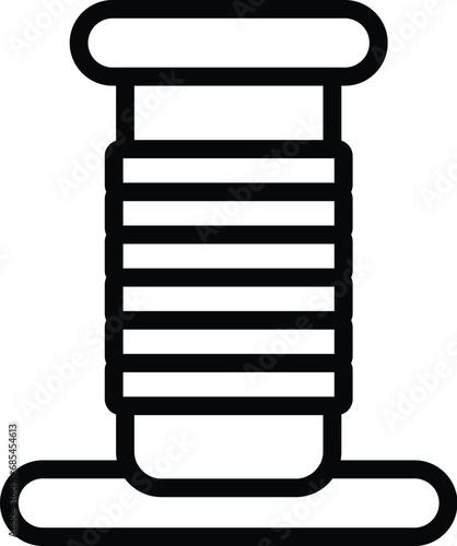 Cat post scratcher tower icon outline vector. Soft carboard pillar. Kitten clawing accessory