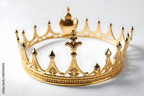 White background with a golden crown