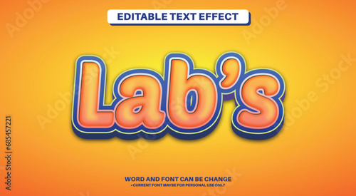 Unique Style Fully Editable Text Effect - Lab's