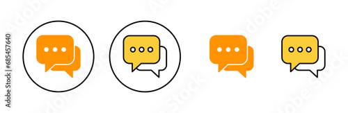 Chat icon set for web and mobile app. speech bubble sign and symbol. comment icon. message