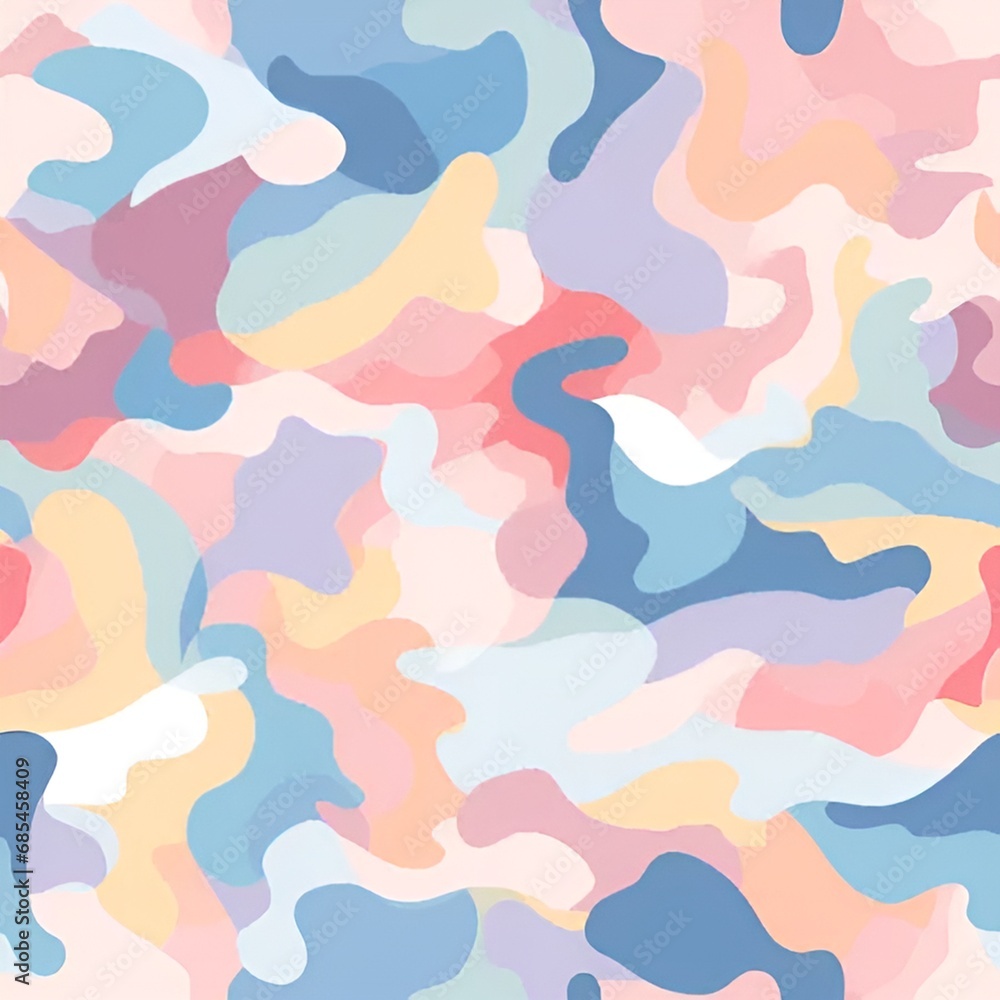 pastel color camouflage pattern | generative AI pastel color camouflage pattern | generative AI