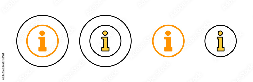 Information sign icon set for web and mobile app. about us sign and symbol. question mark icon Information sign icon set for web and mobile app. about us sign and symbol. question mark icon