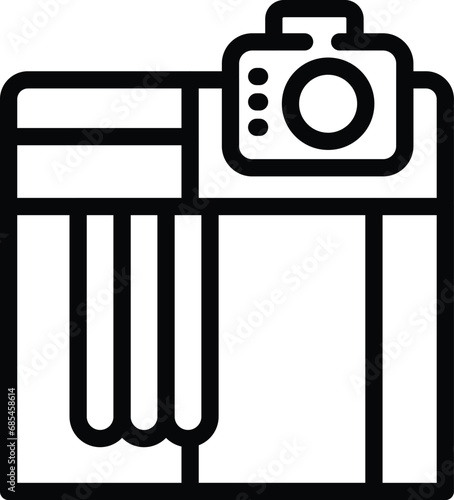 Film camera device icon outline vector. Taking content photos. Photography shoot apparatus