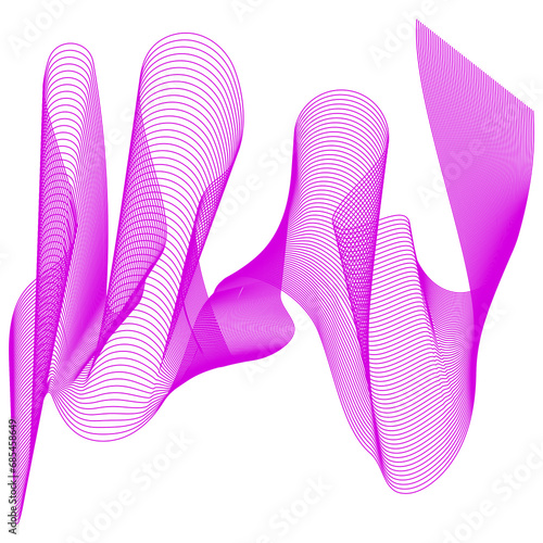 Purple Abstract Wave Distorted Line Shape