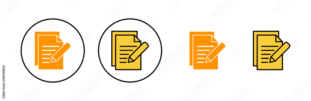 Note icon set for web and mobile app. notepad sign and symbol Note icon set for web and mobile app. notepad sign and symbol