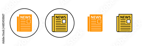 Newspaper icon set  for web and mobile app. news paper sign and symbolign