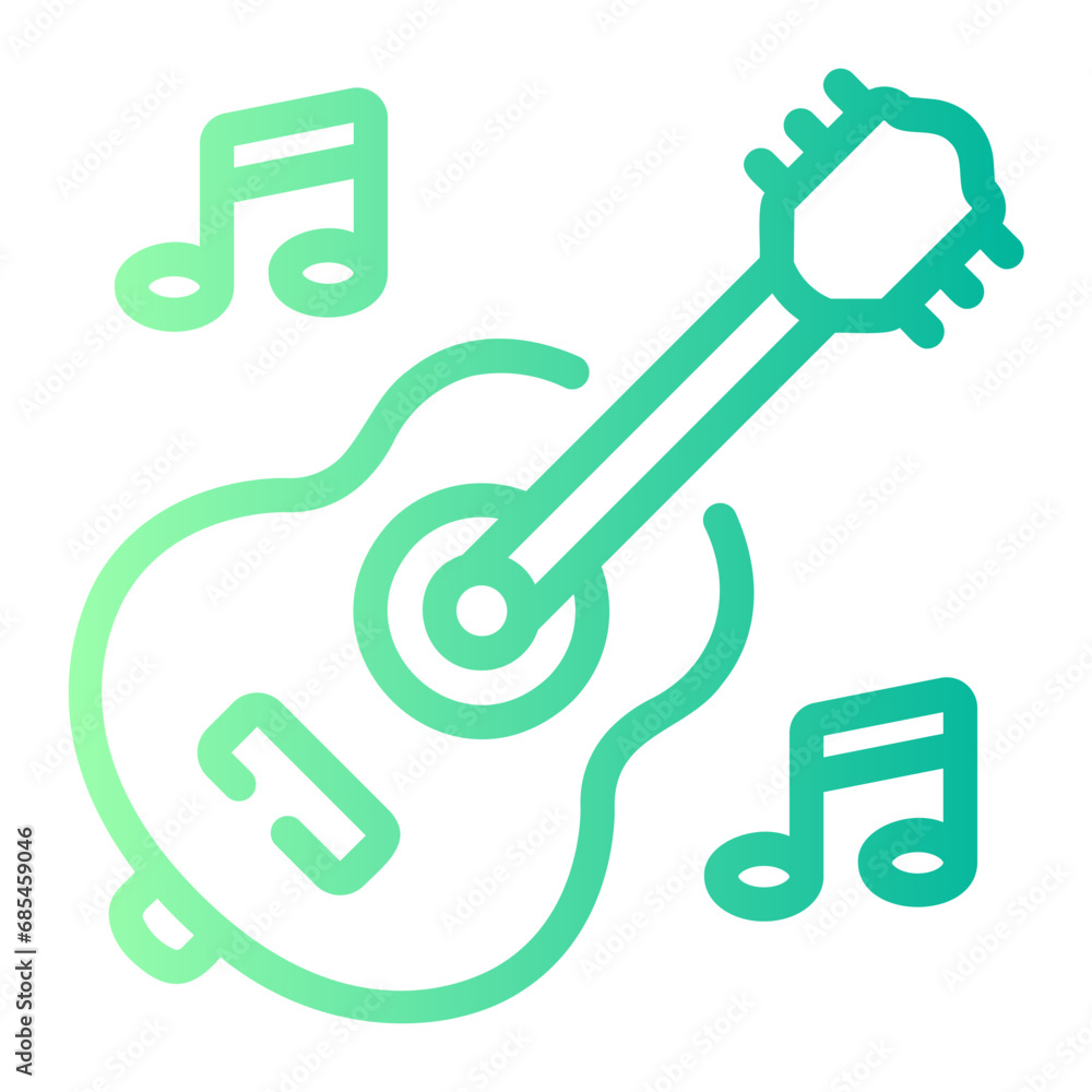 guitar Line Gradient Icon guitar Line Gradient Icon