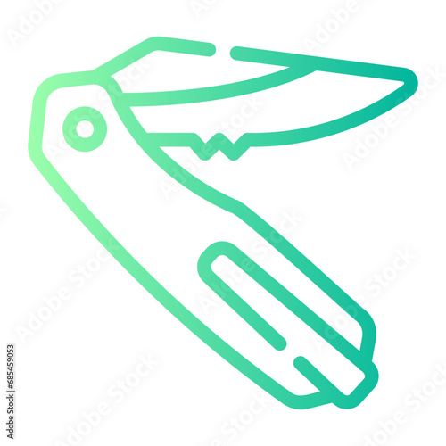 pocket knife Line Gradient Icon