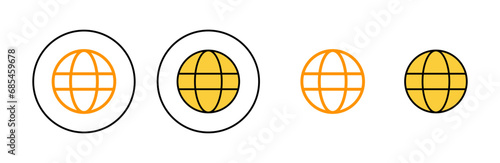 Web icon set for web and mobile app. go to web sign and symbol. web click icon. Global search icon