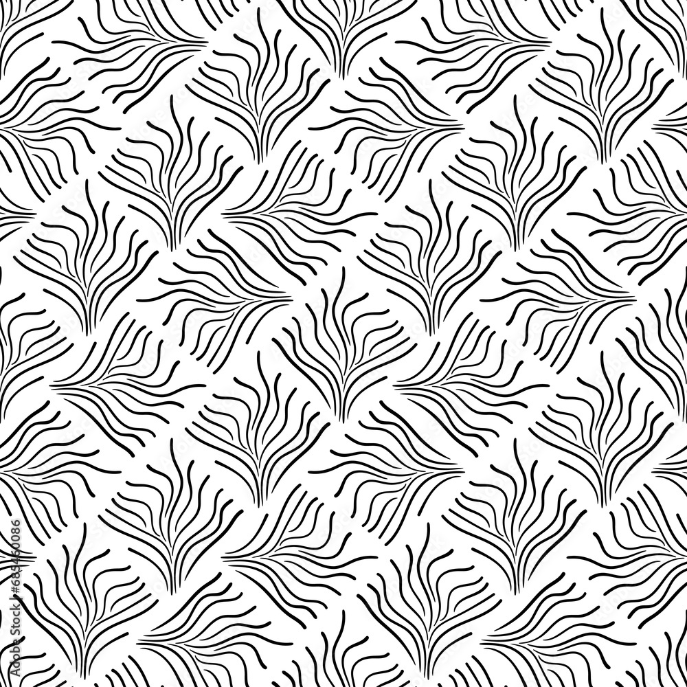 Seamless black and white abstract pattern Seamless black and white abstract pattern