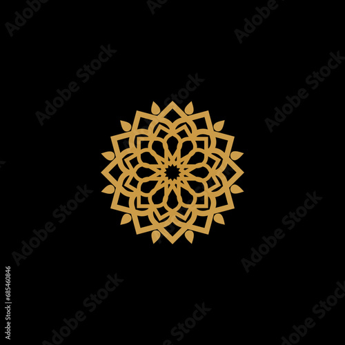 ornamen arabic logo design vector 