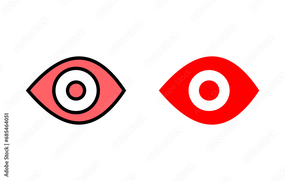 Eye icon set illustration. Eye sign and symbol. Look and Vision icon. Eye icon set illustration. Eye sign and symbol. Look and Vision icon.