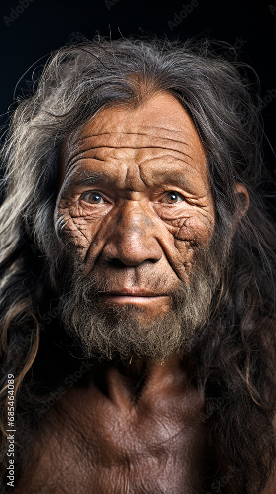 Portrait of a Old Ancient Human, Close- Up Portrait Portrait of a Old Ancient Human, Close- Up Portrait