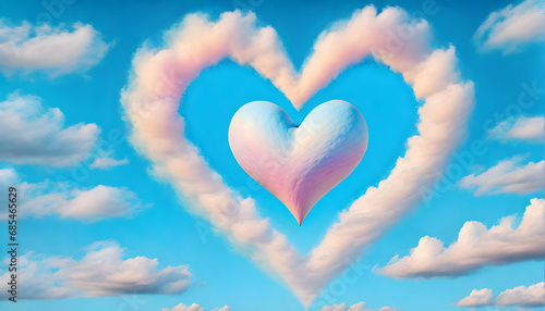 A Symphony of Beautiful Colors: Exploring Creativity and Artistry Through Heart Shapes and Clouds.(Generative AI)