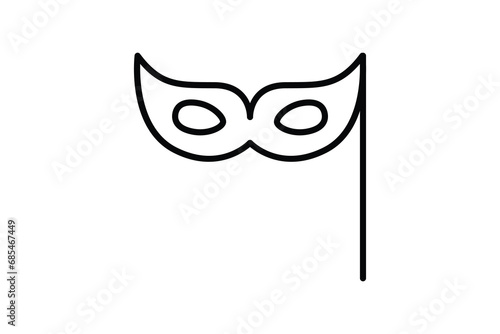eye mask icon. icon related to party. line icon style. simple vector design editable
