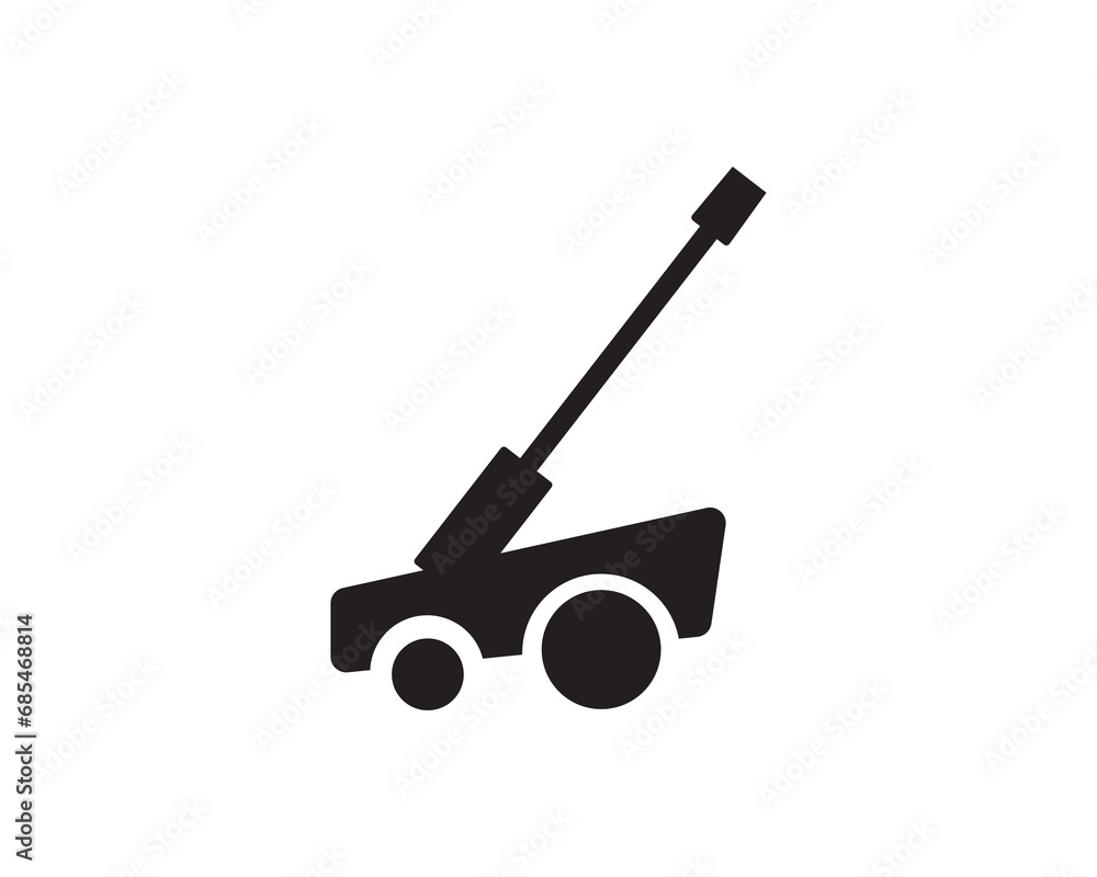 Fototapeta premium Artillery bomb icon vector symbol design illustration
