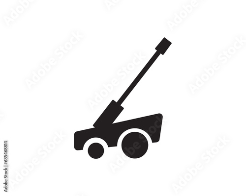 Artillery bomb icon vector symbol design illustration