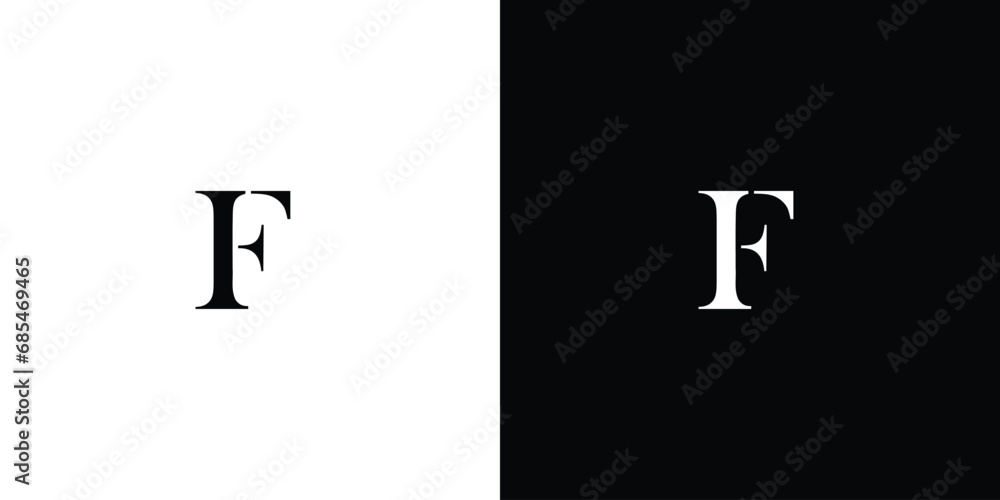 abstract Initial IF or FI monogram serif font in black and white color abstract Initial IF or FI monogram serif font in black and white color