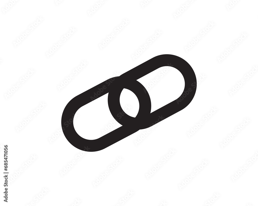 Chain clip icon vector symbol design illustration isolate Chain clip icon vector symbol design illustration isolate