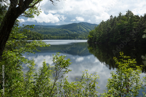Mountainview Lake, with view of Mount Sunapee, in New Hampshire.