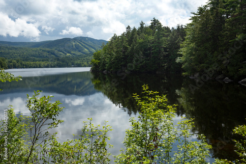 Mountainview Lake, with view of Mount Sunapee, in New Hampshire.