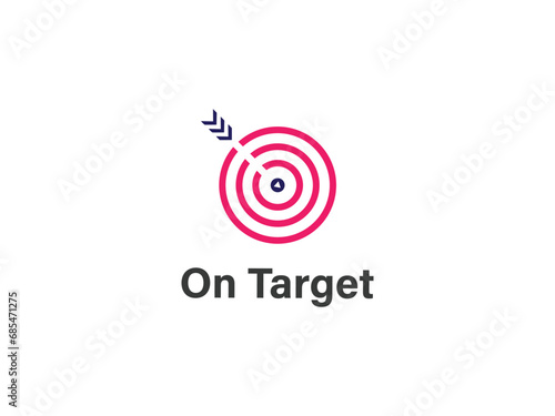 arrow right on target logo design template