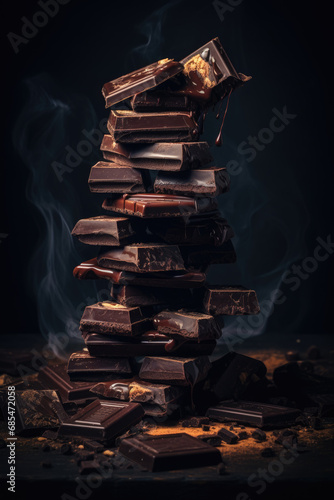pile of dark chocolate