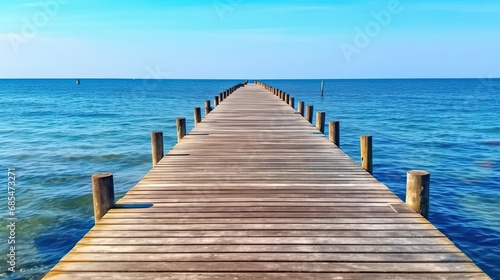 wooden dock on the sea