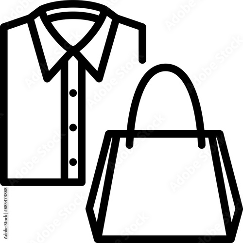 Duty free shopping icon. Outline design. For presentation, graphic design, mobile application.
