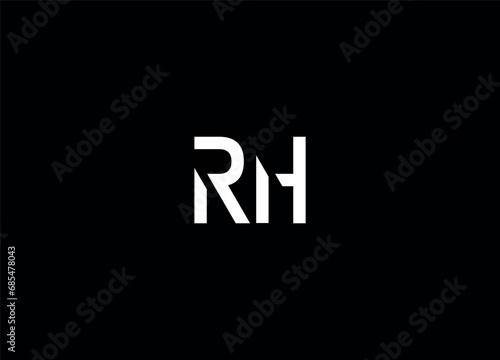 RH  creative logo design and initial logo