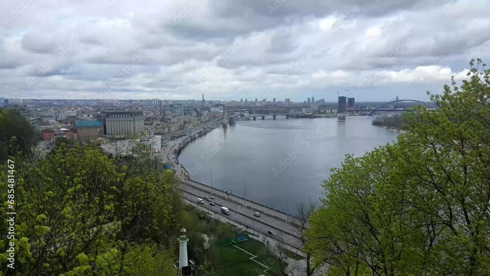 Timelapse Of Traffic on Highway in Kyiv, Ukraine Timelapse Of Traffic on Highway in Kyiv, Ukraine