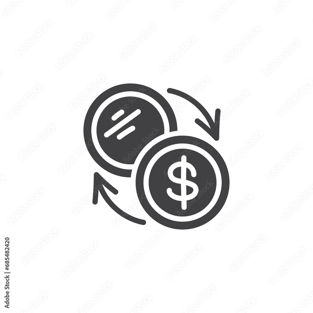 Dollar money exchange vector icon Dollar money exchange vector icon