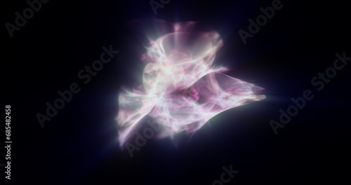 Multicolored energy glowing cosmic magic smoke dust futuristic bright background