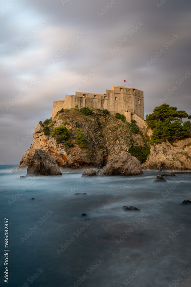 Fortress in Dubrovnik, Croatia long exposure