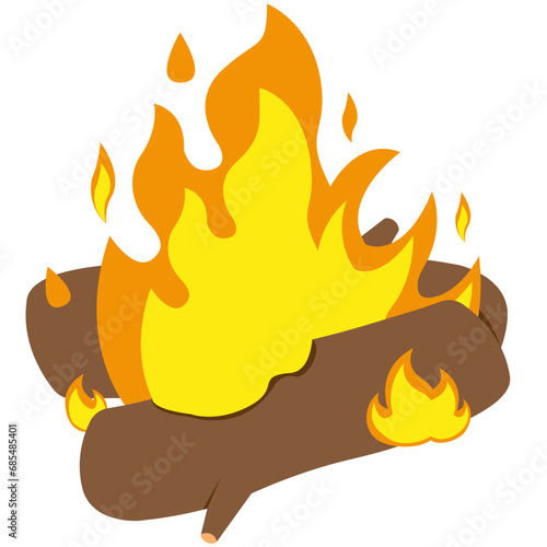 Burning Campfire Ilustration
