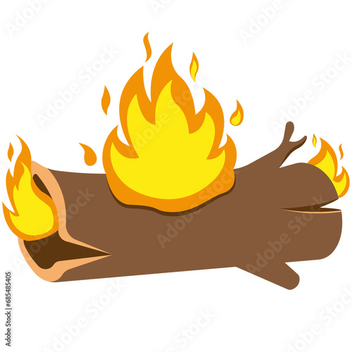 Burning Campfire Ilustration